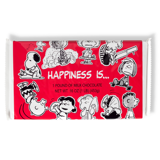 Happiness is…Getting the Biggest Present! – Peanuts® ONE POUND Giant Block Chocolate Bar