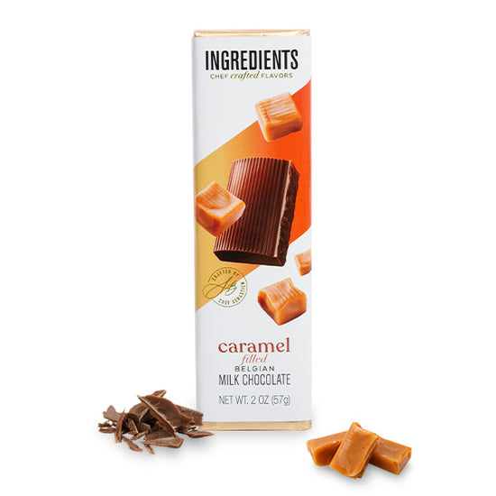 Ingredients Caramel Filled Belgian Milk Chocolate 1.75 oz Bar