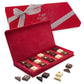 Holiday Red Suede Microdot Assortment Truffle Box 15pc