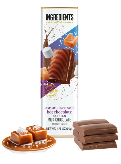 *NEW* Ingredients Caramel Sea Salt Hot Milk Chocolate 1.75oz Bar