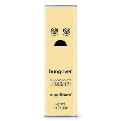 Hungover! Moodibar - Toffee Pretzel Sea Salt Milk Chocolate Bar 1.5oz Bar