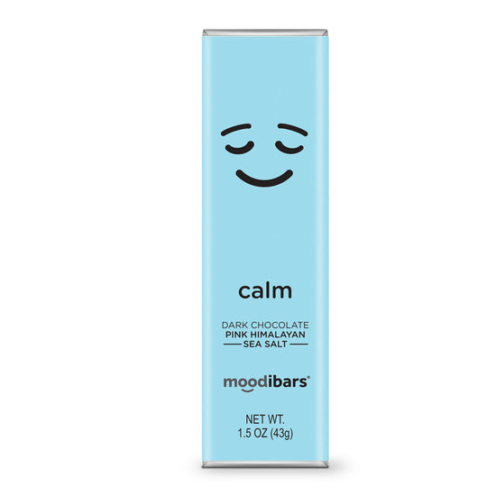 Calm Moodibar - Dark Chocolate Pink Himalayan Sea Salt Bar 1.5 oz Bar