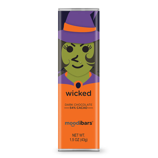 Limited Edition Moodibar - Wicked - Dark Chocolate 54% Cacao Bar 1.5oz