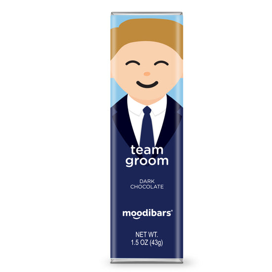 Moodibar™ Matrimony Team Groom - Dark Chocolate 1.5 oz Bar