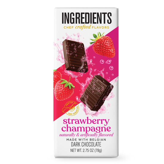 Ingredients Strawberry Champagne Dark Chocolate 2.75oz Bar