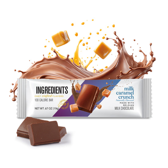 Ingredients Caramel Crunch Milk Chocolate 100 Calorie Bar - 48 Case Pack