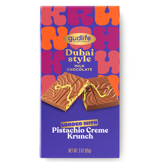 Gudlife - Dubai Style Milk Chocolate Pistachio Creme 3oz Bar