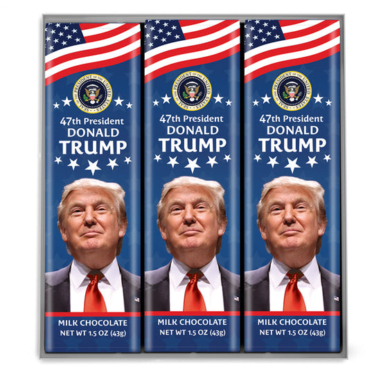 2025 President Donald Trump 1.5oz Milk Chocolate 3-Bar Pack