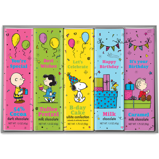 Peanuts® "Happy Birthday" Assorted 5 Bar Pack