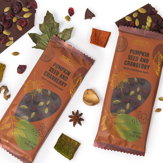 Autumn Collection -  Dark Chocolate Pumpkin Seed & Cranberry 3oz Bark Bar