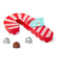 Holiday Candy Cane Truffle Box With Foiled Truffles 10pc