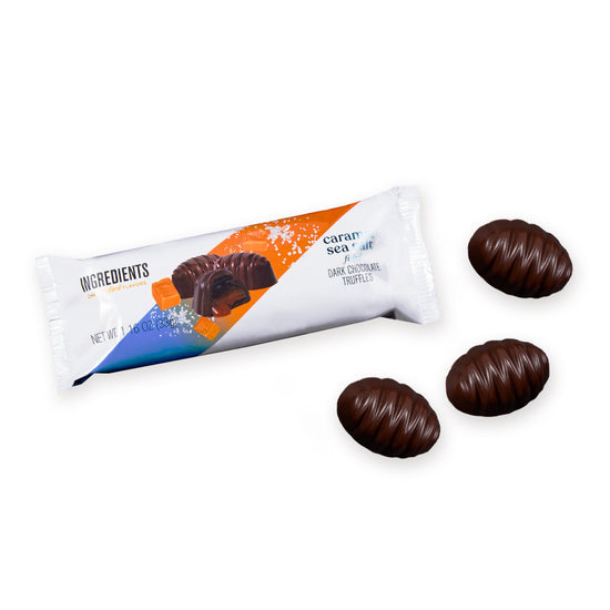 Ingredients Caramel Sea Salt Filled Dark Chocolate Truffles 3pc