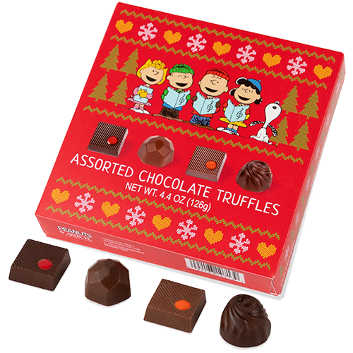 Peanuts® 12pc Holiday Assorted Truffle Box - "Fa La La La La"