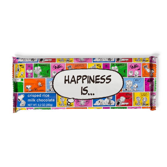 Happiness is…the Sunday Comics! Peanuts® – 9.2oz Crisped Rice MEGA Belgian Chocolate Bar