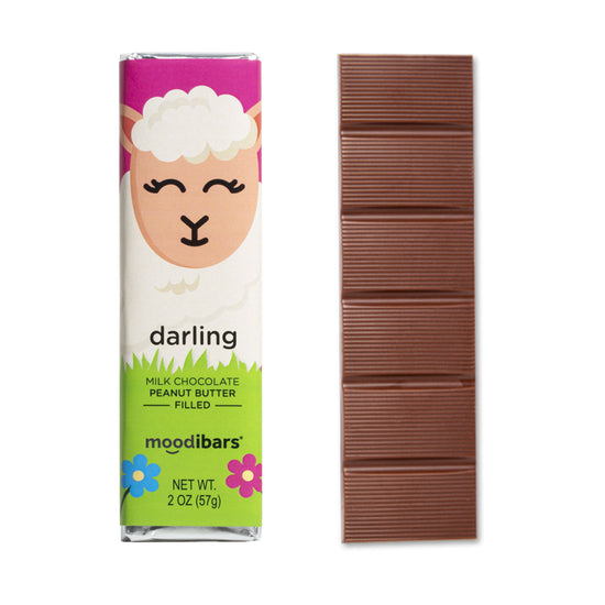 Spring Darling Moodibar - Milk Chocolate Peanut Butter Filled 1.75 oz Bar