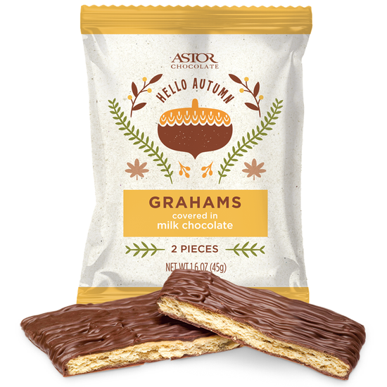 Fall - Milk Chocolate Covered Grahams 2pc