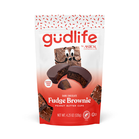 Gudlife - Dark Chocolate Fudge Brownie Peanut Butter Cups 4.23oz