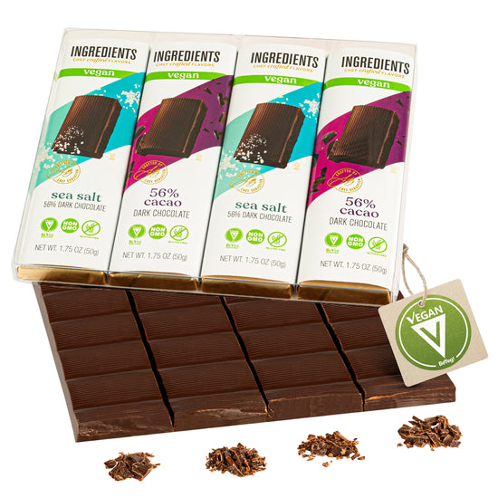 Ingredients Vegan Certified Parve 4-Bar Pack