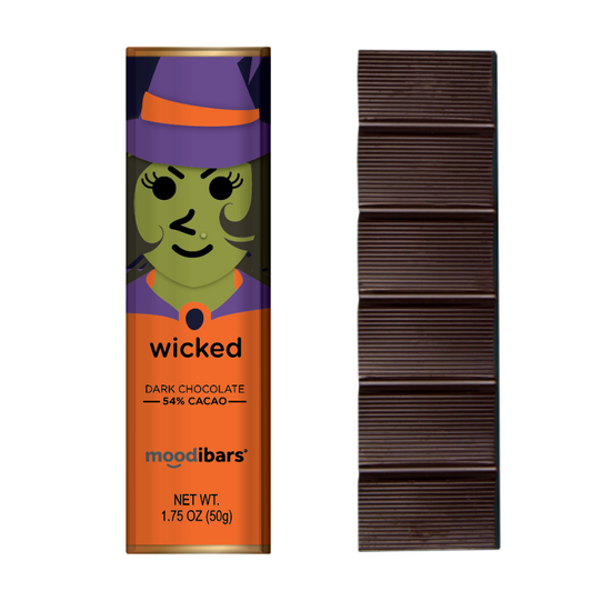 LIMITED EDITION Wicked Dark Chocolate 54% Cacao 1.5oz Moodibar