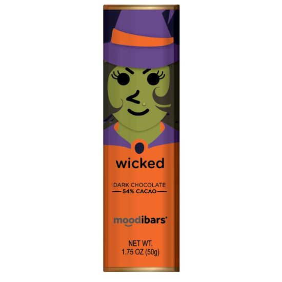LIMITED EDITION Wicked Dark Chocolate 54% Cacao 1.5oz Moodibar