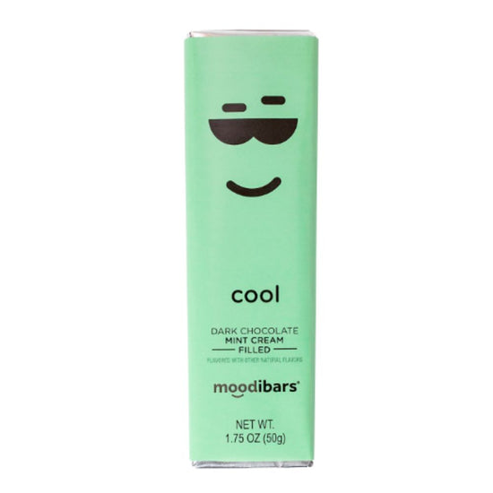 Cool Moodibar - Dark Chocolate Mint Cream Filled 1.75oz Bar