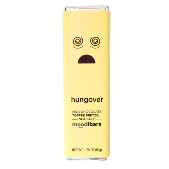 Hungover! Moodibar - Toffee Pretzel Sea Salt Milk Chocolate Bar 1.5oz Bar