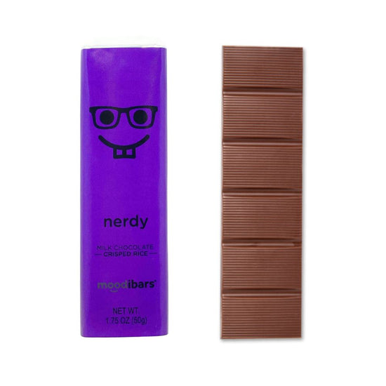 Nerdy Moodibar - Milk Chocolate Crisped Rice 1.5 oz Bar