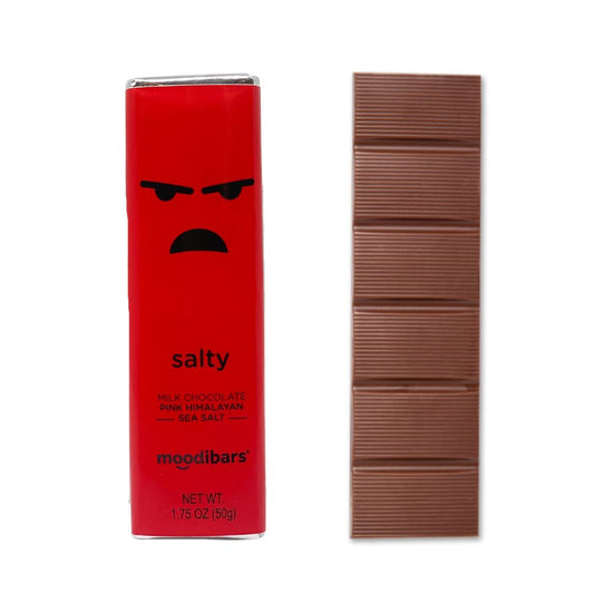 Salty Moodibar - Milk Chocolate Pink Himalayan Sea Salt 1.5 oz Bar