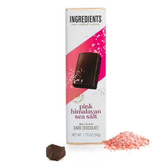 Ingredients Pink Himalayan Sea Salt Belgian Dark Chocolate 1.5oz Bar