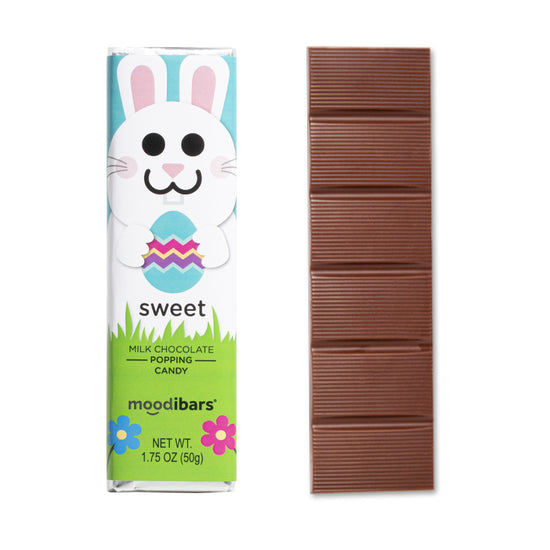Spring Sweet Moodibar - Milk Chocolate Popping Candy 1.75 oz Bar