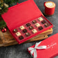 Holiday Red Suede Microdot Assortment Truffle Box 15pc