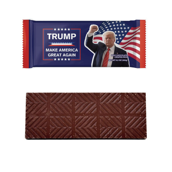 2024 Election Donald Trump Milk Chocolate Crisped Rice Mega Bar | 9.2oz