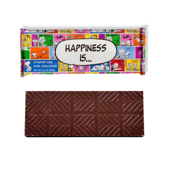 Happiness is…the Sunday Comics! Peanuts® – 9.2oz Crisped Rice MEGA Belgian Chocolate Bar