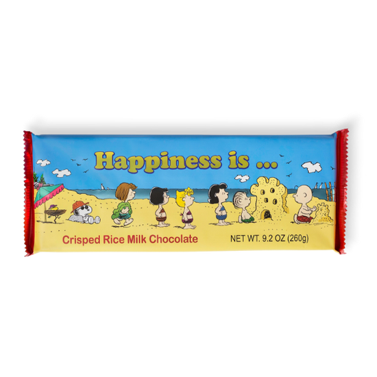 Happiness is…A Day at the Beach! Peanuts®- Crisped Rice MEGA Chocolate Bar