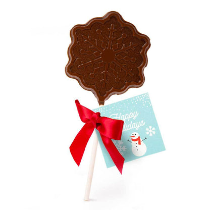 Holiday Snowflake Milk Chocolate Lollipop