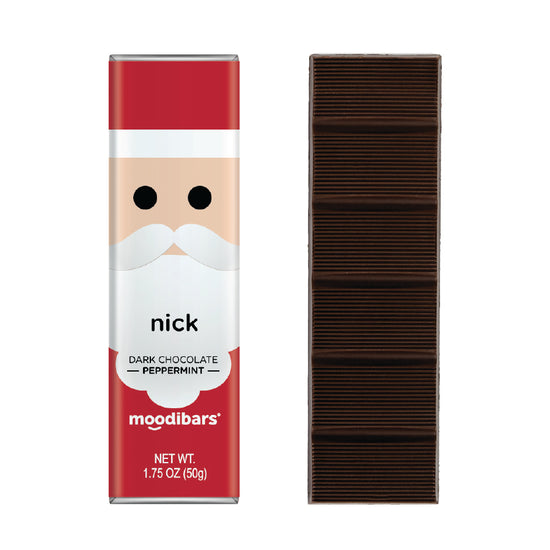 LIMITED EDITION Moodibar - Nick Dark Chocolate Peppermint 1.75 oz Bar