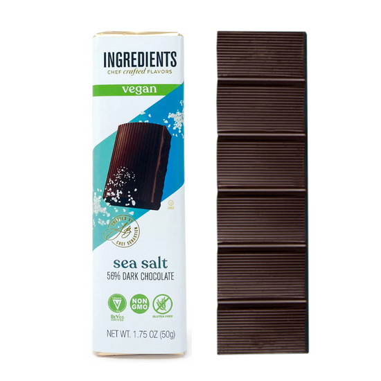 Vegan Certified Parve Dark Chocolate Sea Salt 1.75 oz Bar